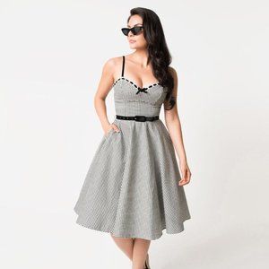 Gingham Belle Dress Unique Vintage Micheline Pitt